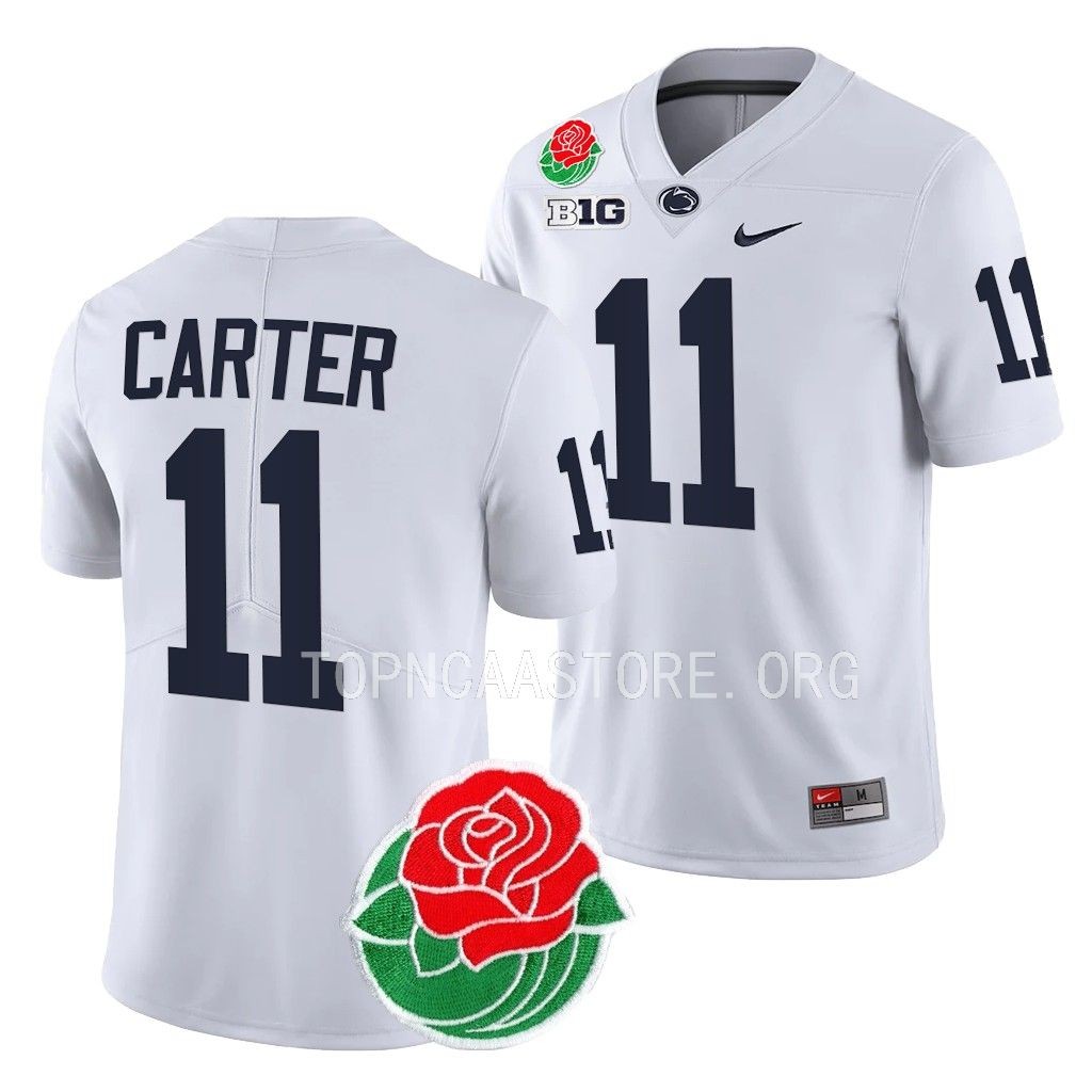 Abdul Carter Penn State Nittany Lions #11 White Jersey Rose Bowl College Uniform