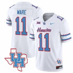 Andre Ware Jersey #11 Houston Cougars Oilers Jersey Inspired Vapor College Football Limited White