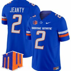 Ashton Jeanty Jersey #2 Boise State Broncos Vapor Limited College Football Stitched Royal