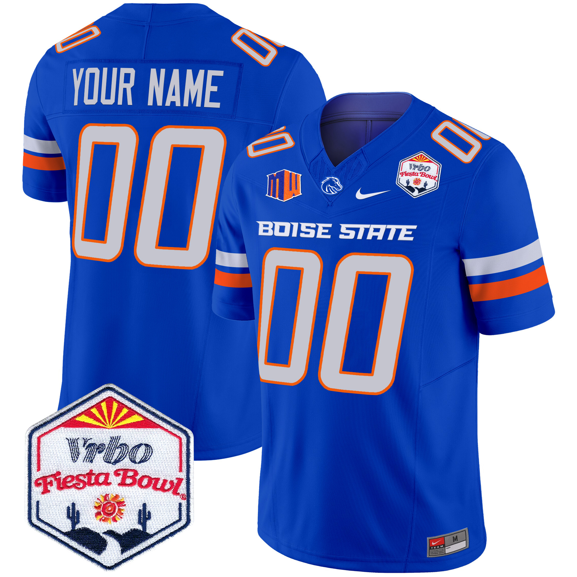Boise State Broncos 2025 The Fiesta Bowl Patch Vapor Limited Custom Jersey - All Stitched #3