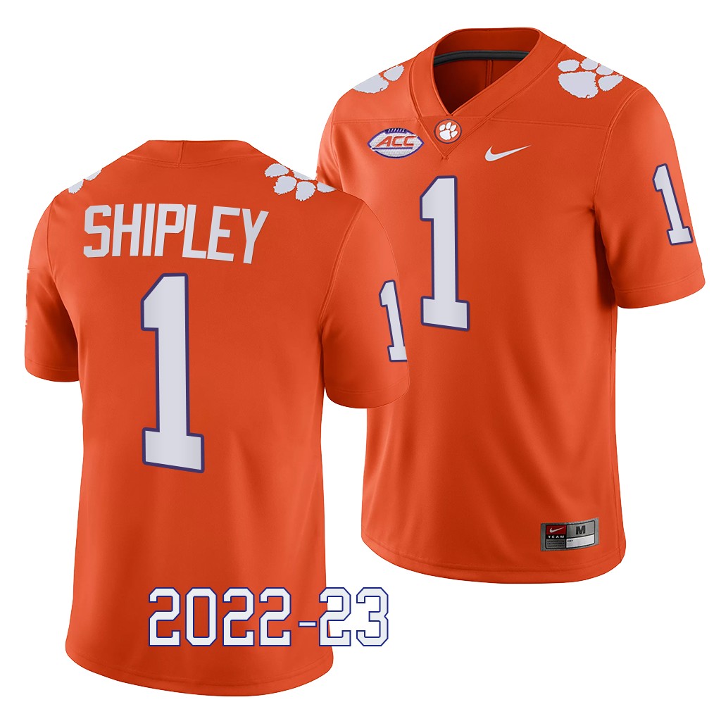 Clemson Tigers Will Shipley Jersey 2022-23 Game Orange #1 College Shirt