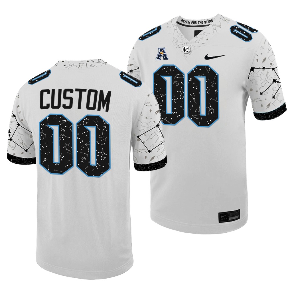Custom UCF Knights #00 White Jersey Space Game Untouchable Uniform