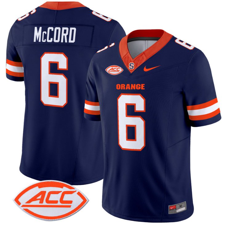 Kyle McCord Jersey #6 Syracuse Orange Vapor Limited College Football Navy