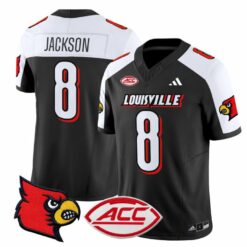 Lamar Jackson Jersey #8 Louisville Cardinals Vapor Football Stitched Black Alternate