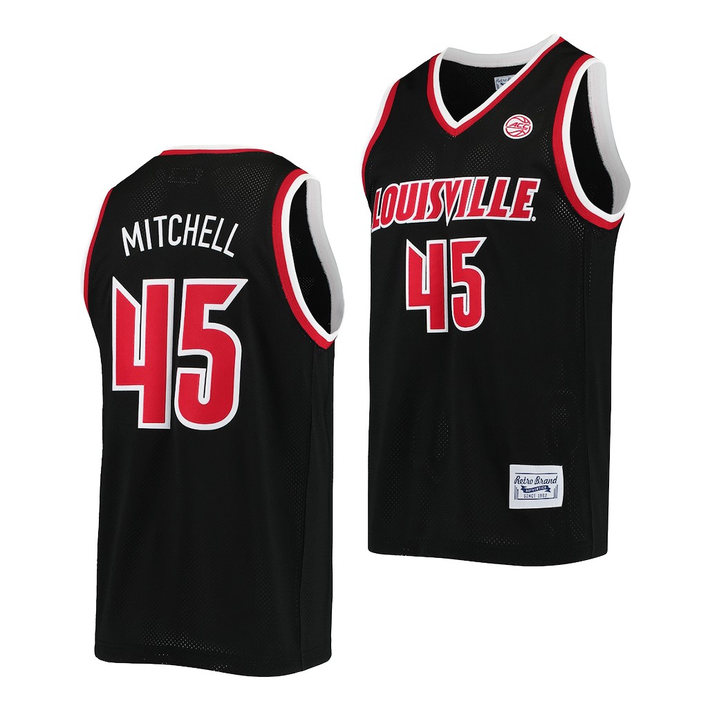 Louisville Cardinals Donovan Mitchell Black Commemorative Classic Jersey