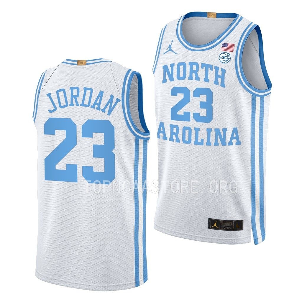Michael Jordan North Carolina Tar Heels #23 White Throwback Jersey Elite