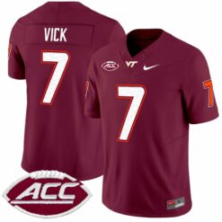 Michael Vick Jersey #7 Virginia Tech Hokies Vapor Limited College Football Maroon