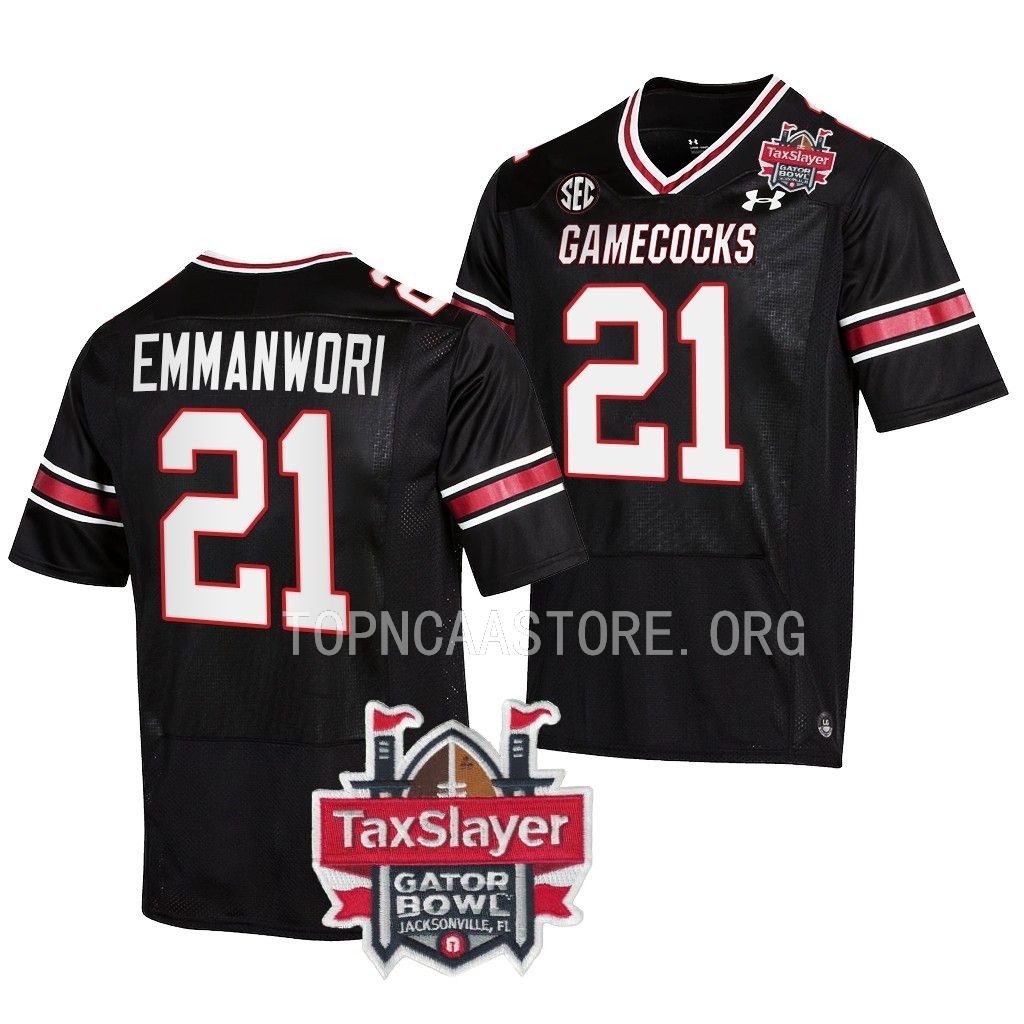 Nick Emmanwori South Carolina Gamecocks Gator Bowl College Jersey Black #21 Uniform
