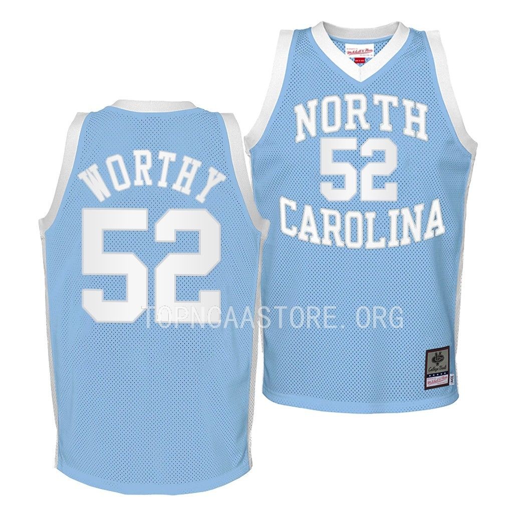 North Carolina Tar Heels James Worthy Throwback Jersey Youth Blue