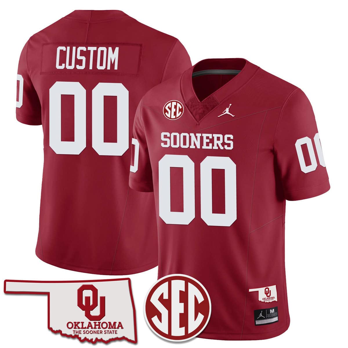 Oklahoma Sooners SEC Patch Vapor Premier Limited Custom Jersey - All Stitched #2