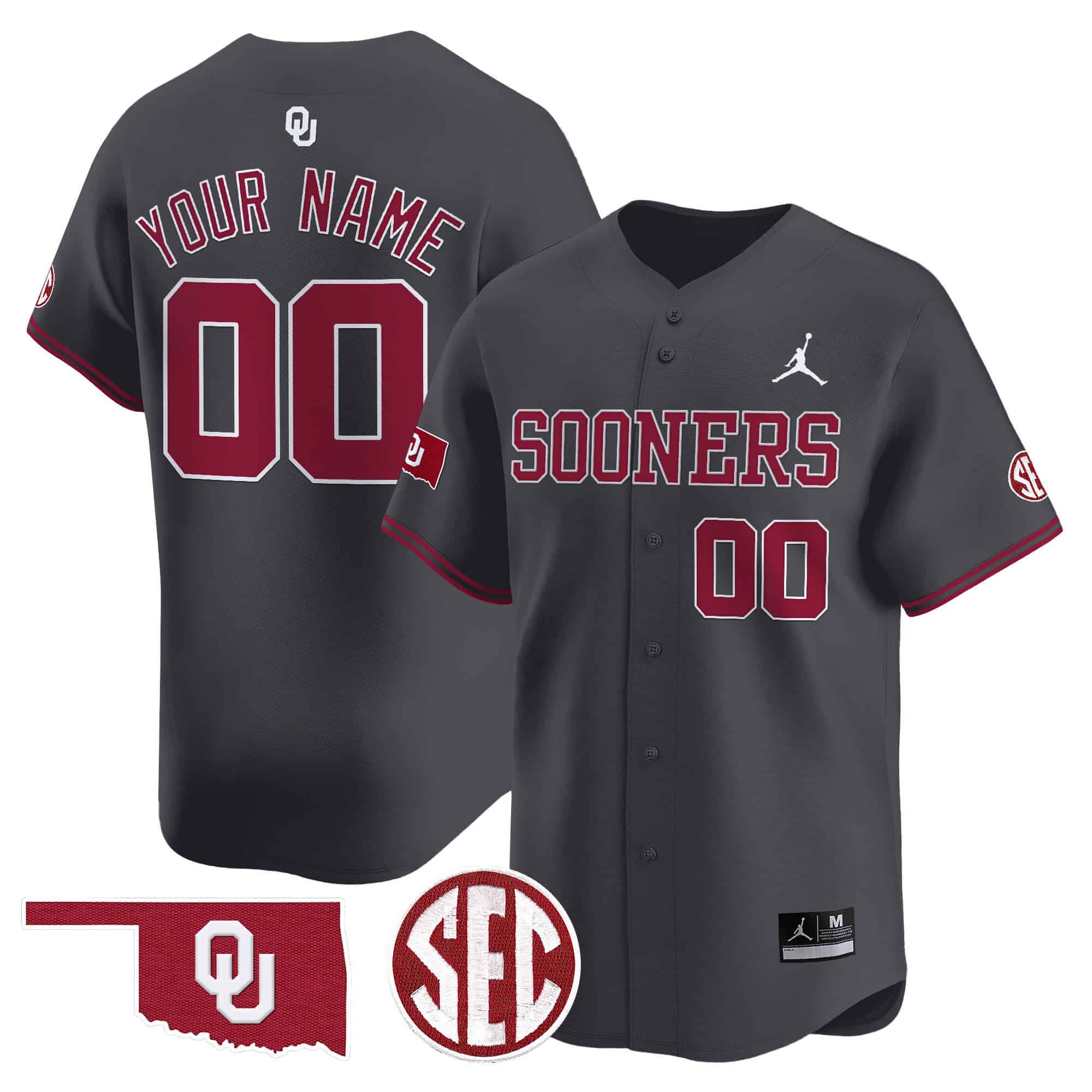 Oklahoma Sooners Vapor Premier Limited Custom Jersey V2 - SEC Patch - All Stitched #4