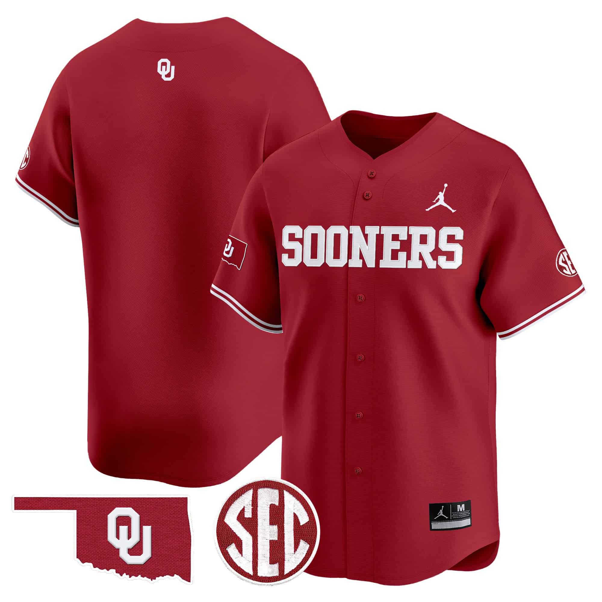 Oklahoma Sooners Vapor Premier Limited Jersey V2 - SEC Patch - All Stitched #6