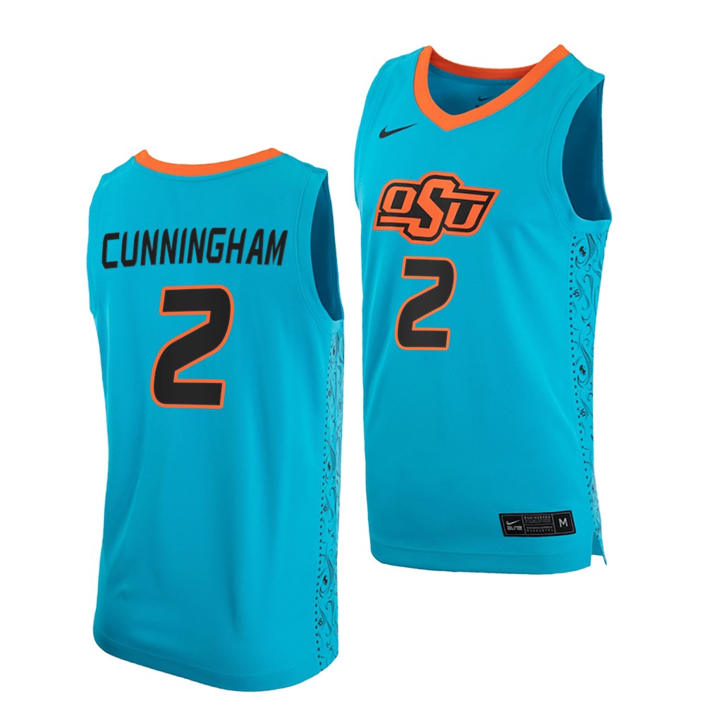 Oklahoma State Cowboys Cade Cunningham Blue Top Prospect Jersey Men