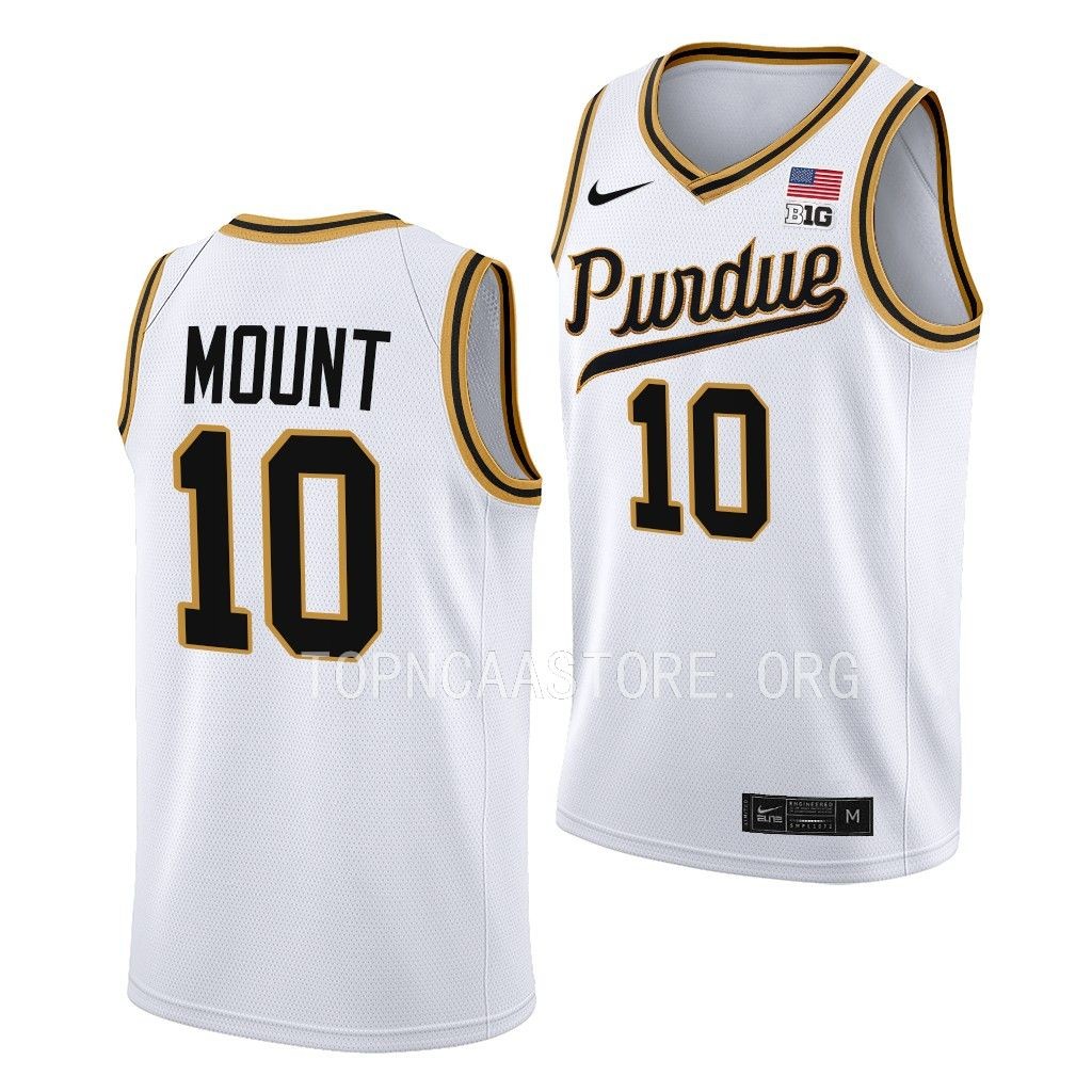 Purdue Boilermakers Rick Mount-Era Rick Mount #10 White Throwback Jersey
