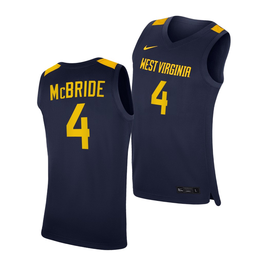 West Virginia Mountaineers Miles McBride Navy -21 College Jersey Men