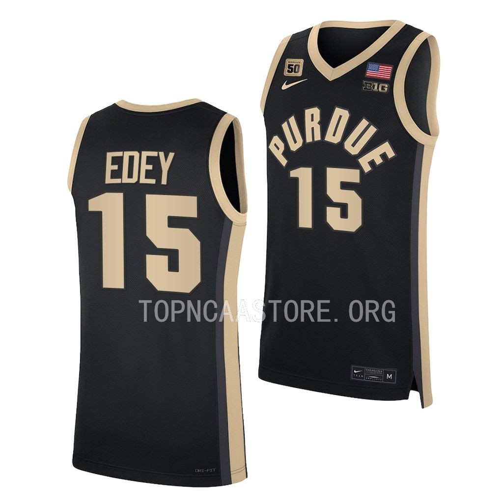 Zach Edey Purdue Boilermakers #15 Black Jersey